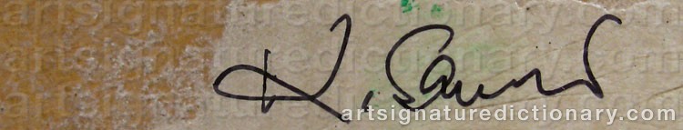 Authentic signature by Karlheinz SAUER on  artwork