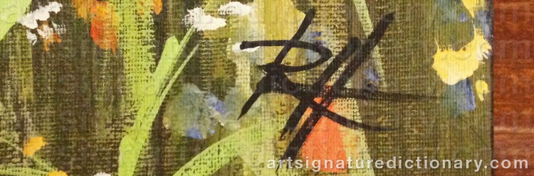 Authentic signature by Roald HANSEN on Painting/Watercolour artwork