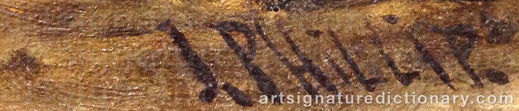 Authentic signature by John PHILLIP on Painting/Watercolour artwork