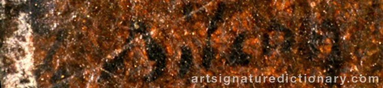 Authentic signature by Louis Marie Marc Antoine BILCOQ on  artwork