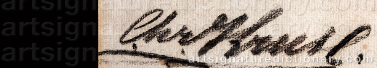 Authentic signature by Christian KRUSE on  artwork