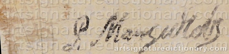 Authentic signature by Paul MANSOUROFF on Drawing/Graphic/Print artwork