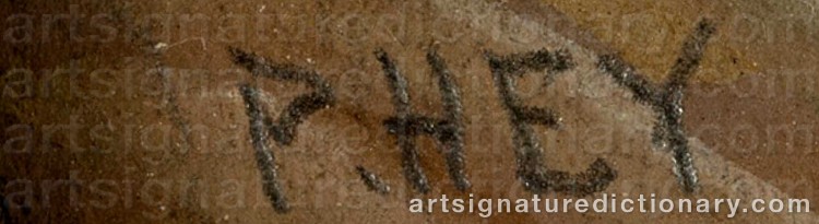 Authentic signature by Paul HEY on Painting/Watercolour artwork