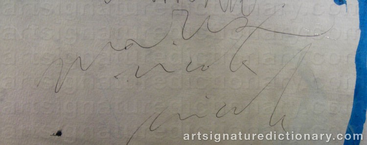 Authentic signature by Nicola De MARIA on  artwork