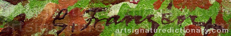 Authentic signature by Gustaf FRANZÉN on  artwork
