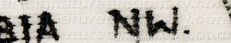 Authentic signature by Naile WAFIN on artwork