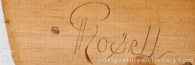 Authentic signature by Herman ROSELL on Sculpture artwork