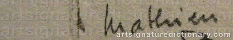 Signature by Georges MATHIEU