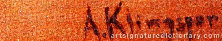 Signature by Alexander KLINGSPOR