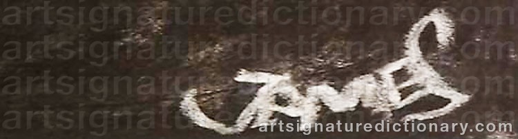 Authentic signature by James ROMBERGER on  artwork