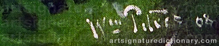 Authentic signature by Wilhelm Otto PETERS on Painting/Watercolour artwork