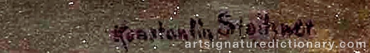 Authentic signature by Konstantin STOITZNER on  artwork