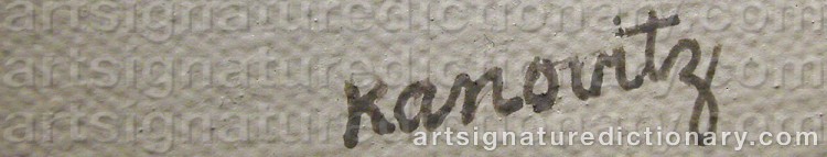 Signature by Howard KANOVITZ