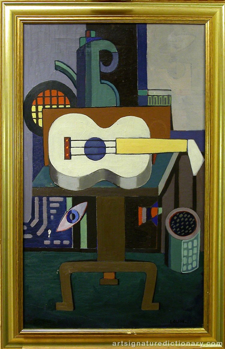 Close-up details showing Erik OLSON signature forgery characteristics