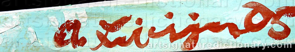 Authentic signature by Eva LIVIJN on  artwork