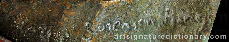 Authentic signature by Harald SÖRENSEN-RINGI on Sculpture artwork