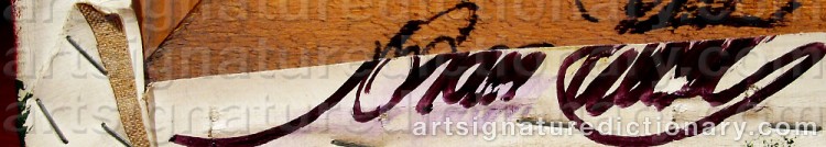 Authentic signature by Karl Johan LILLIESKÖLD on  artwork