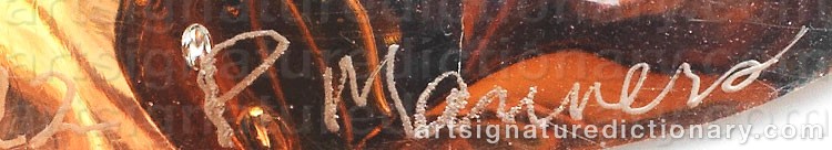 Authentic signature by Paul MANNERS on  artwork