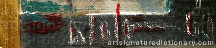 Authentic signature by D. SOLOT on  artwork