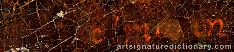 Authentic signature by Carl Anton Joseph ROTTMANN on  artwork