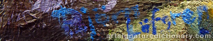 Authentic signature by Björn ‘Potty’ LÖFGREN on  artwork