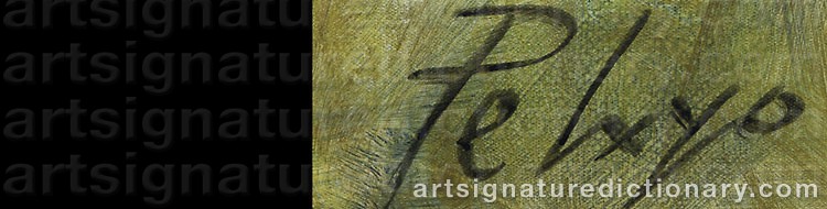Authentic signature by Orlando PELAYO ENTRIALGO on  artwork