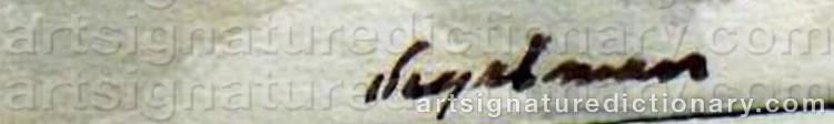 Authentic signature by Richard SEGALMAN on Painting/Watercolour artwork