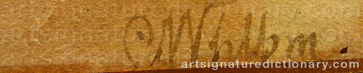 Signature by Carl WAHLBOM