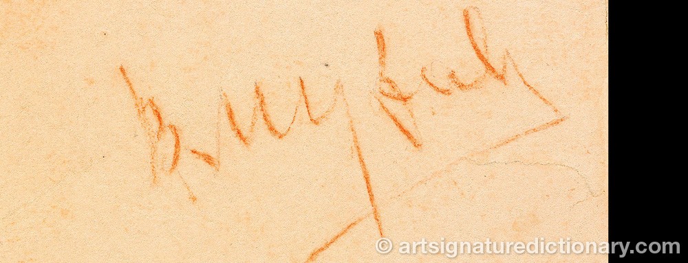 Authentic signature by Vasili Ivanovich SHUKHAEV on artwork