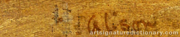 Authentic signature by Henry Young ALISON on  artwork