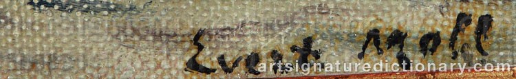 Authentic signature by Evert MOLL on  artwork