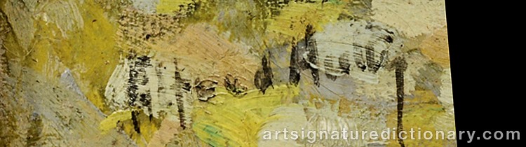 Authentic signature by Alfred Heber HUTTY on Painting/Watercolour artwork