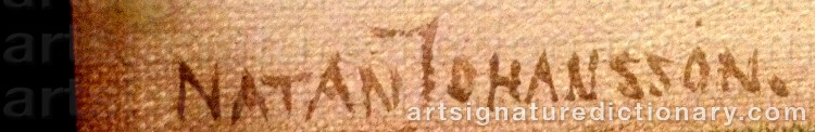 Authentic signature by Natan JOHANSSON on Painting/Watercolour artwork