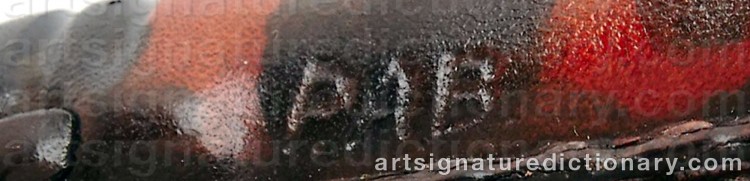 Authentic signature by Per Arne BERG on Other artwork