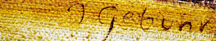 Authentic signature by Irina GEBUHR on  artwork
