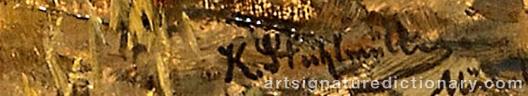 Authentic signature by Karl STUHLMÜLLER on artwork