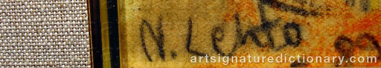 Forged signature of Nikolai LEHTO