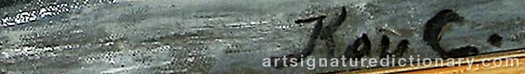Authentic signature by Kay CHRISTENSEN on artwork