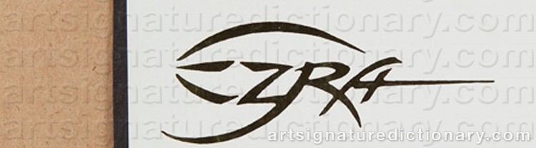Authentic signature by Ezra TUCKER on Painting/Watercolour artwork