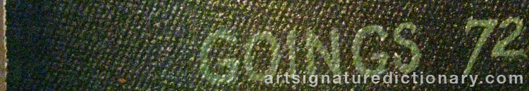 Authentic signature by Ralph Ladell GOINGS on  artwork