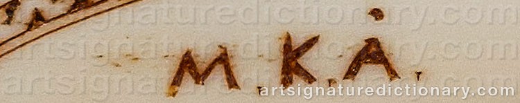 Authentic signature by Margit (Sami Artist) KITOK-ÅSTRÖM on  artwork