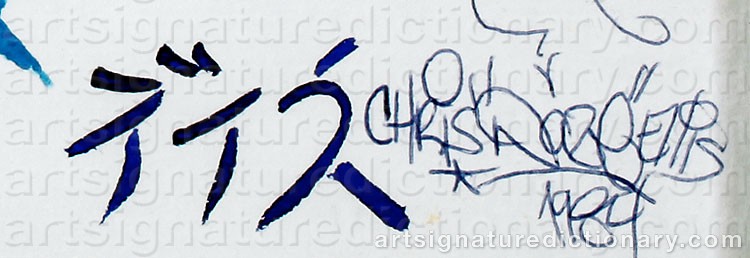 Authentic signature by Christopher Ellis DAZE on  artwork