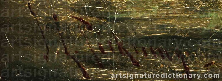 Authentic signature by Joseph Langsdale PICKERING on  artwork