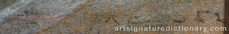 Authentic signature by Ida-Kristina ERIKSSON on artwork