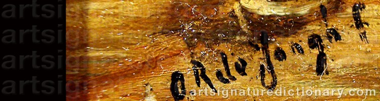 Authentic signature by Oene Romkes De JONGH on  artwork