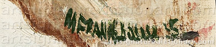 Authentic signature by Michael Frank BAUER on  artwork