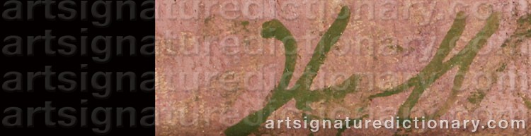 Authentic signature by Tor HOFF on  artwork