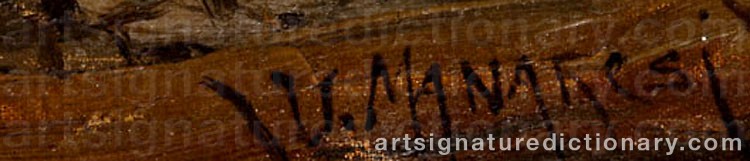 Authentic signature by Ugo MANARESI on  artwork