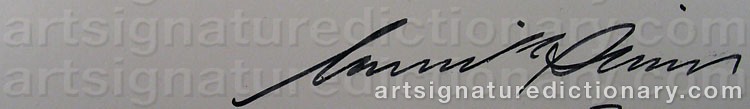 Authentic signature by Camilla ÅKRANS on  artwork