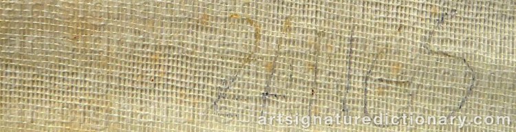 Authentic signature by Herbert ZANGS on artwork